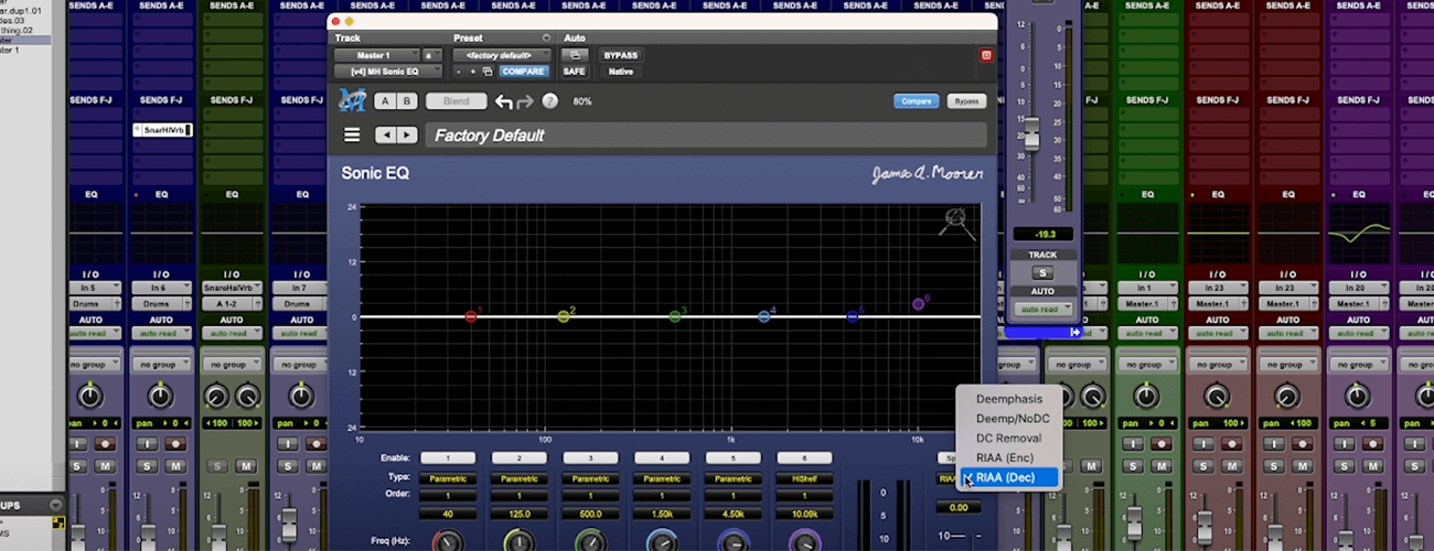 The Sonic EQ digital mastering plug in from Metric Halo