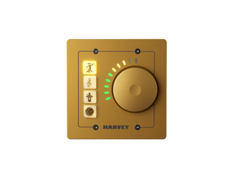 Harvey RC4US remote control finished in Gold