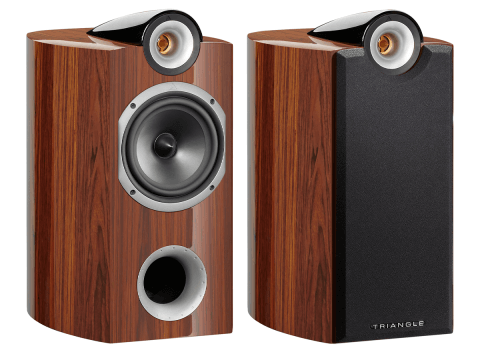 Triangle Theta speakers in Golden Oak